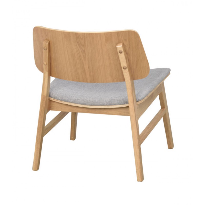 RO Nagano Lounge Chair Oak/Light Grey